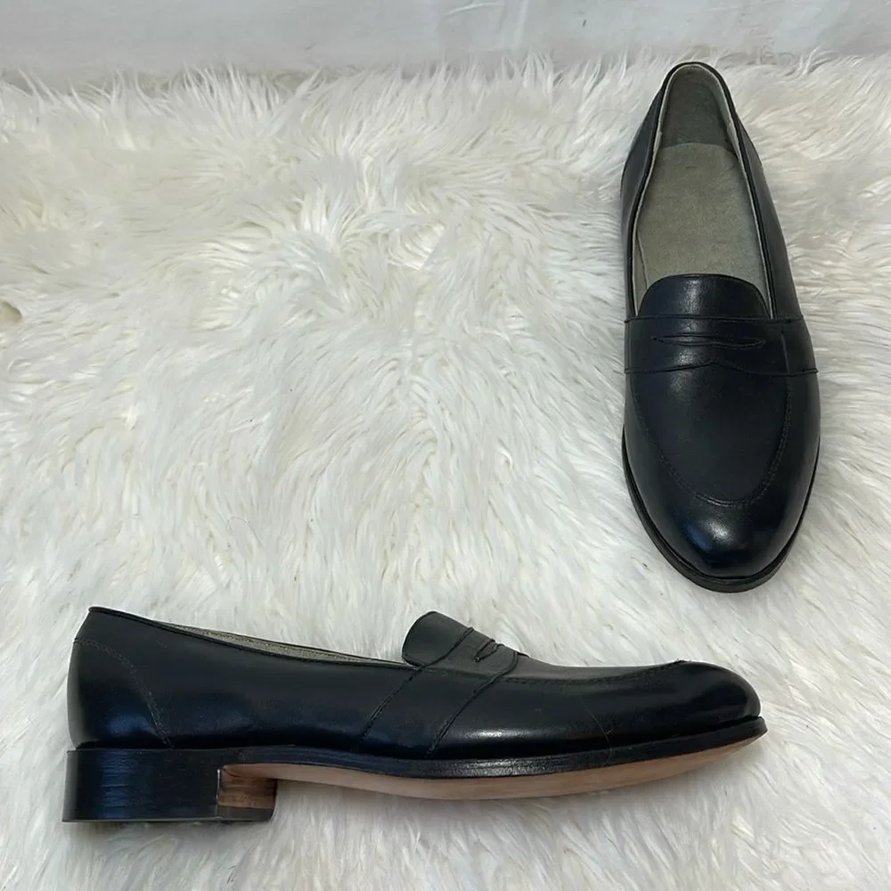 David Espinoza Black‎ Loafers Sz 9